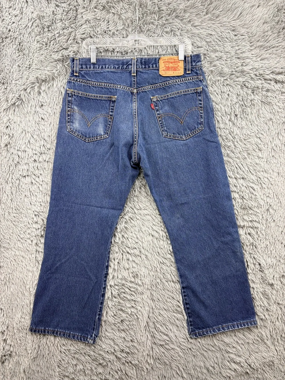 Vintage Levis 517 Jeans Mens 36x30 Blue Boot Cut Western Workwear Y2K